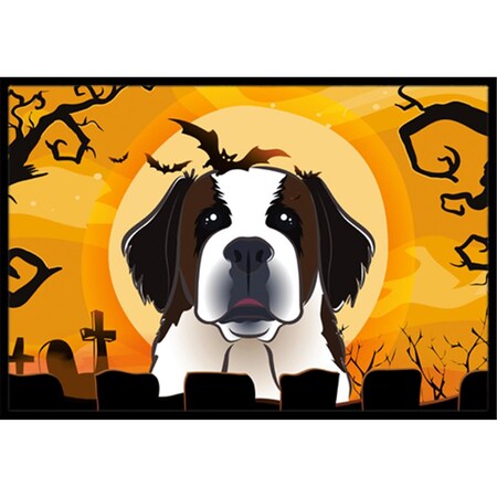 Carolines Treasures Halloween Saint Bernard Indoor and Outdoor Mat- 24 x 36 in. BB1804JMAT